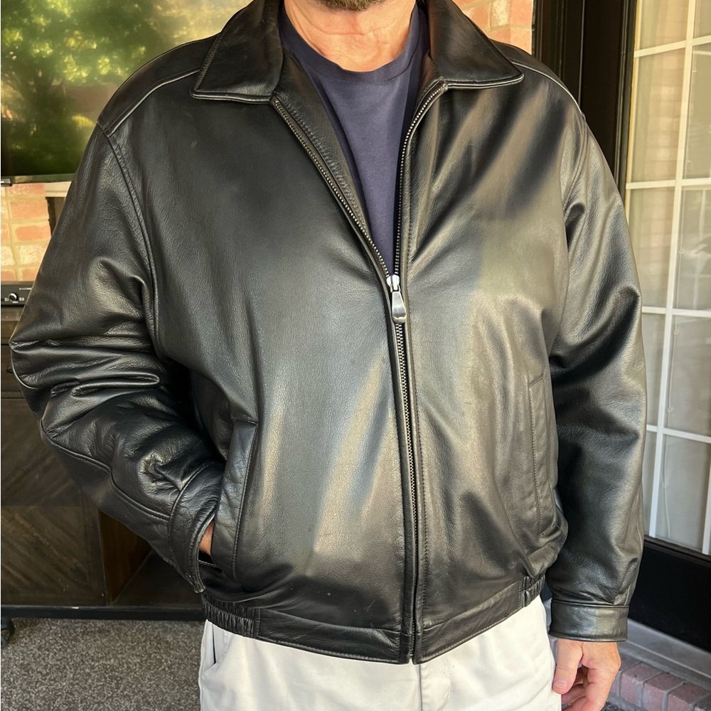 Mens Croft & Borrow Leather Bomber Jacket